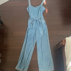 Adorable PAIGE denim jumpsuit, soft/high quality denim. Size Small.
